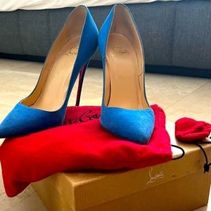 Christian Louboutin So Kate 120 suede blue size 36.5